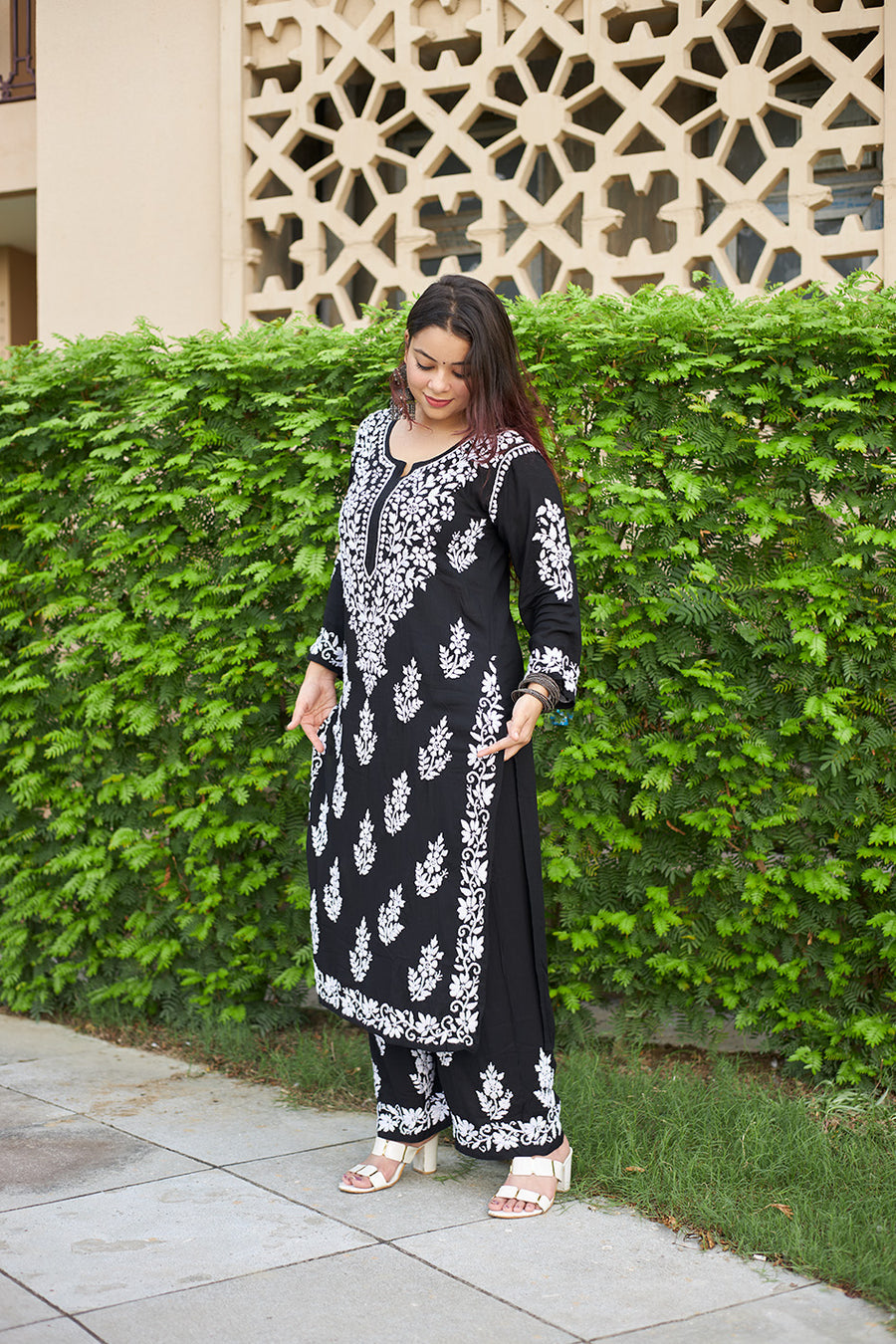 Tarana Premium Chikankari Kurti Pallazo Set