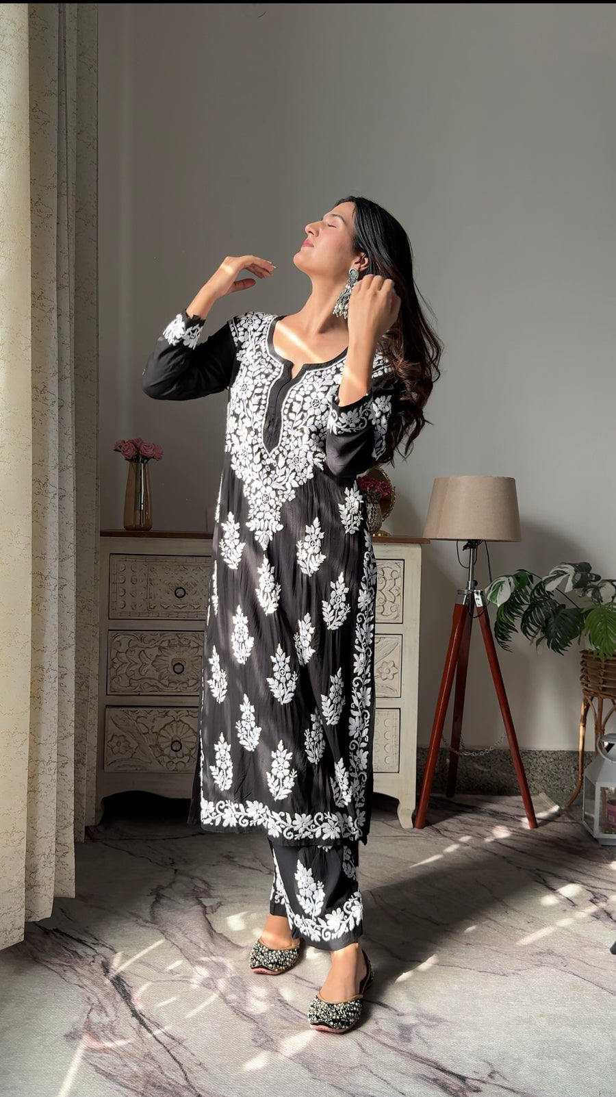 Tarana Premium Chikankari Kurti Pallazo Set