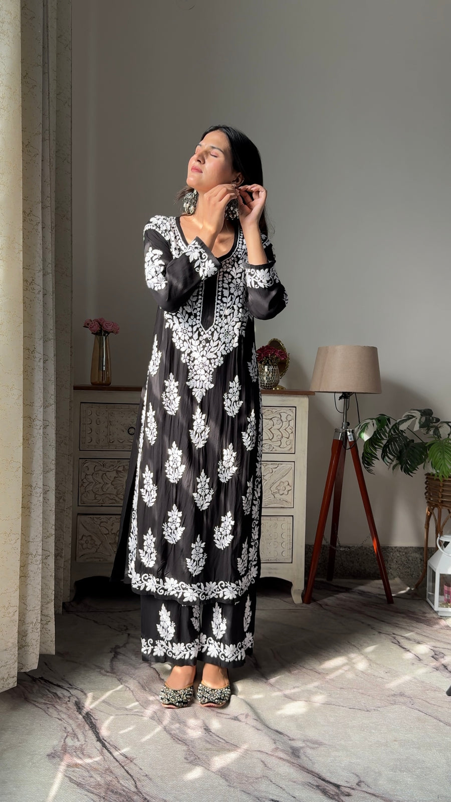 Tarana Premium Chikankari Kurti Pallazo Set