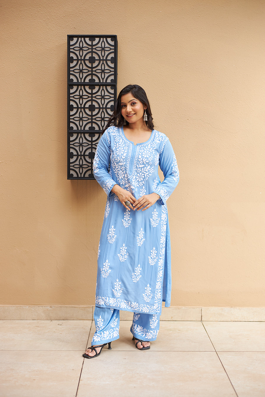 Tarana Premium Chikankari Kurti Pallazo Set