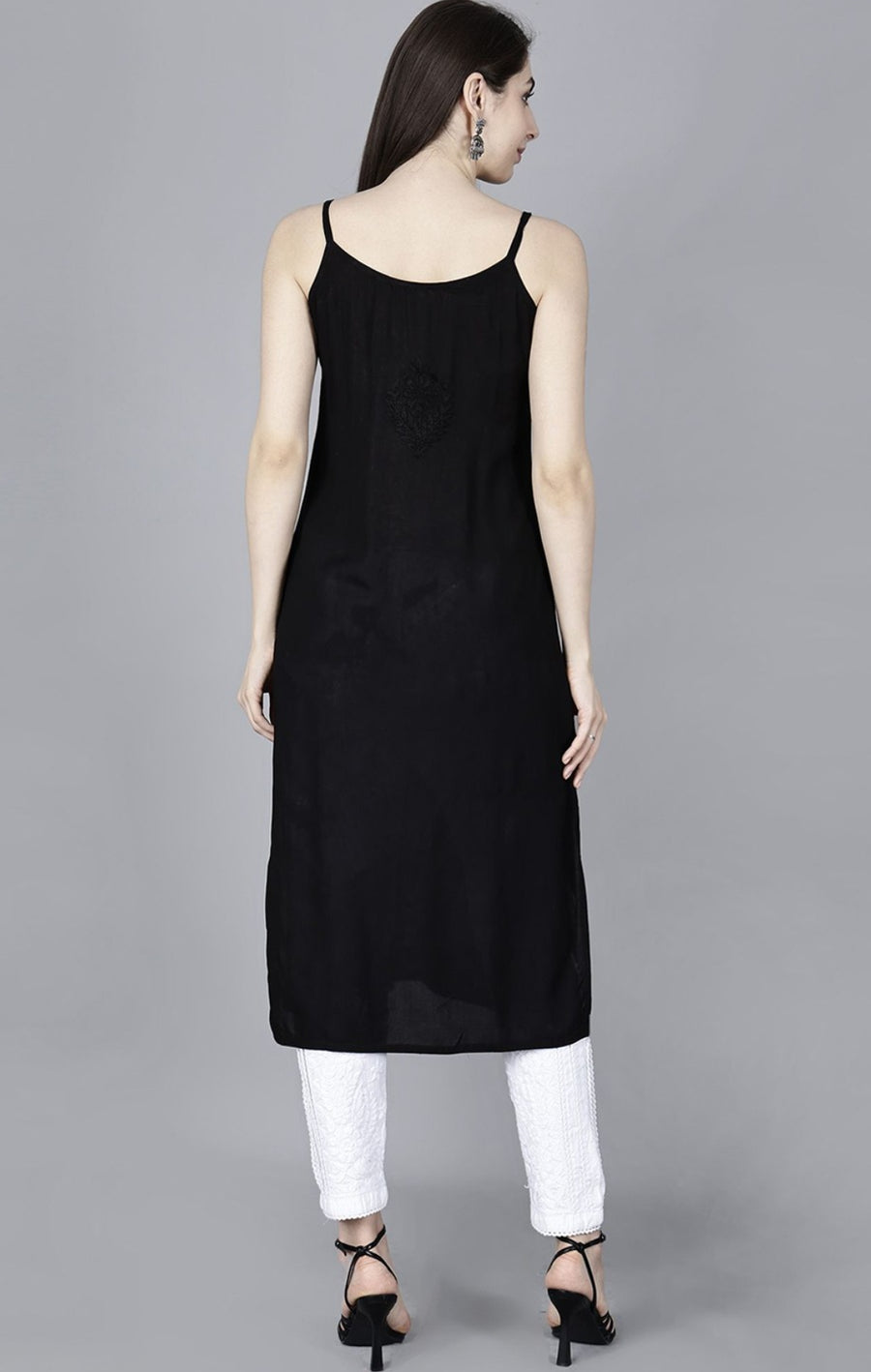 Jolly Strappy Chikankari Kurti