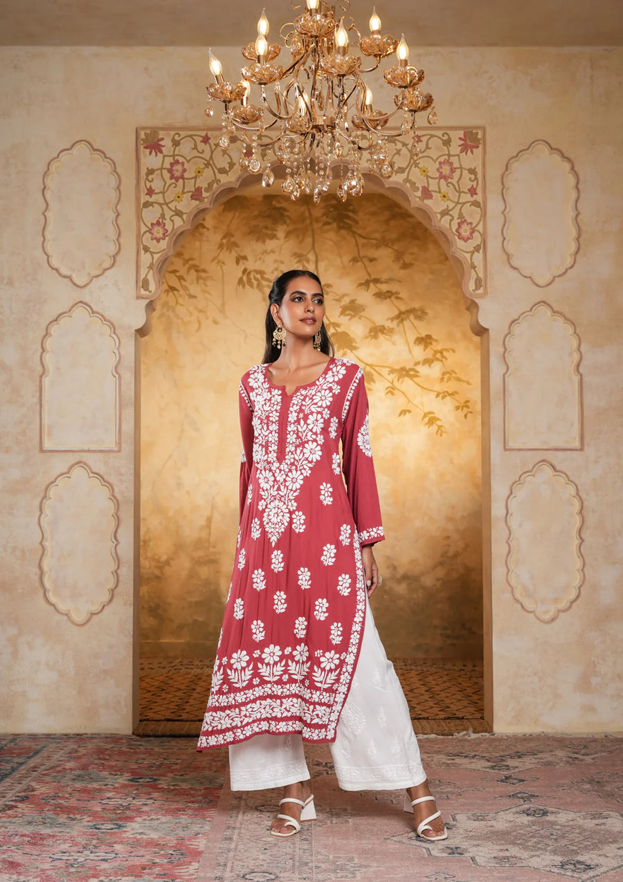 Bela Modal Chikankari Long Kurta