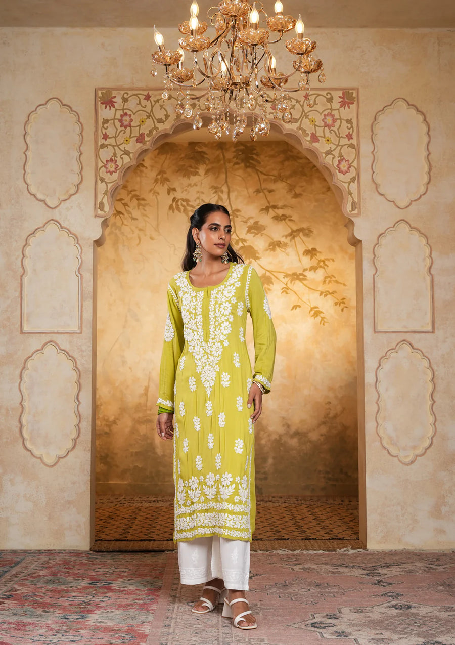 Bela Modal Chikankari Long Kurta
