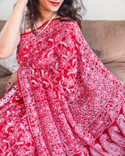 Gulzar Full Jaal Chikankari Saree