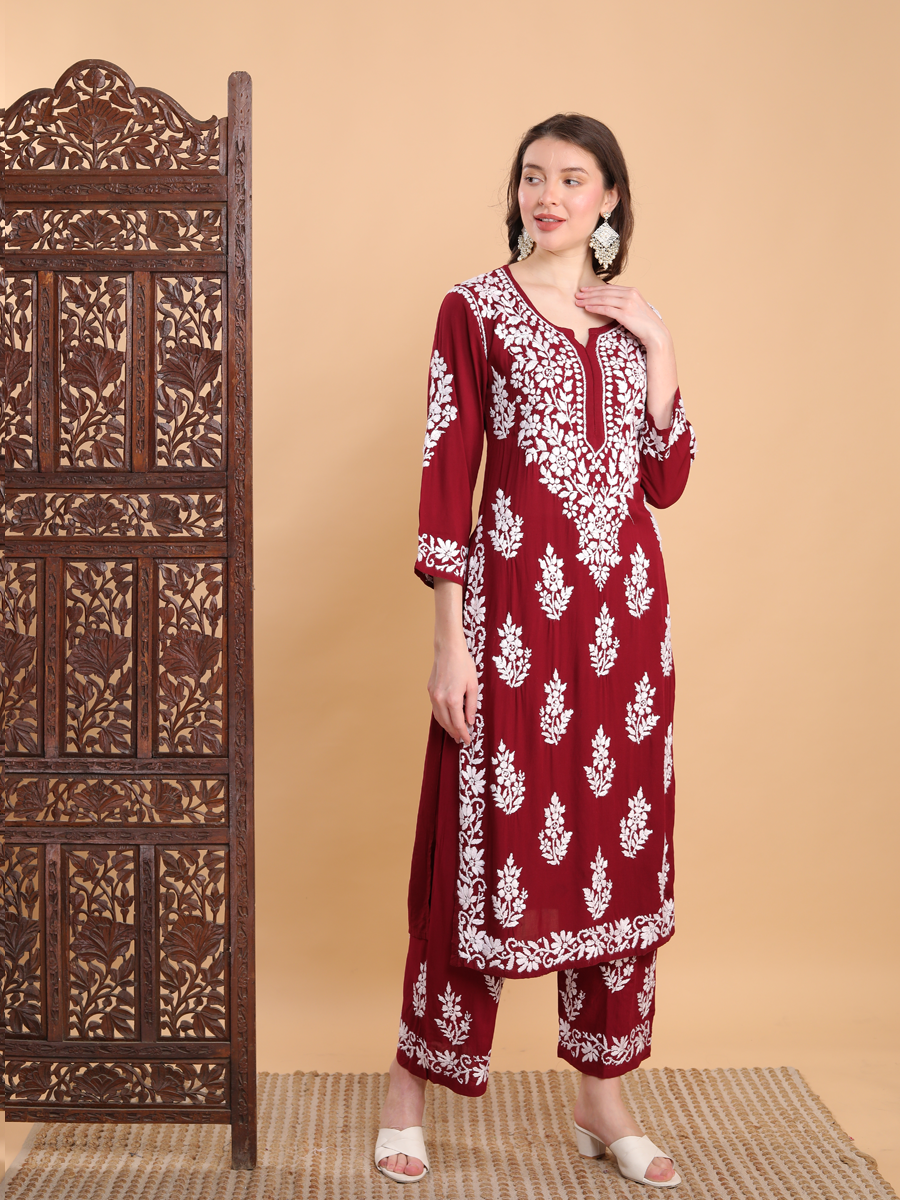 Tarana Premium Chikankari Kurti Pallazo Set