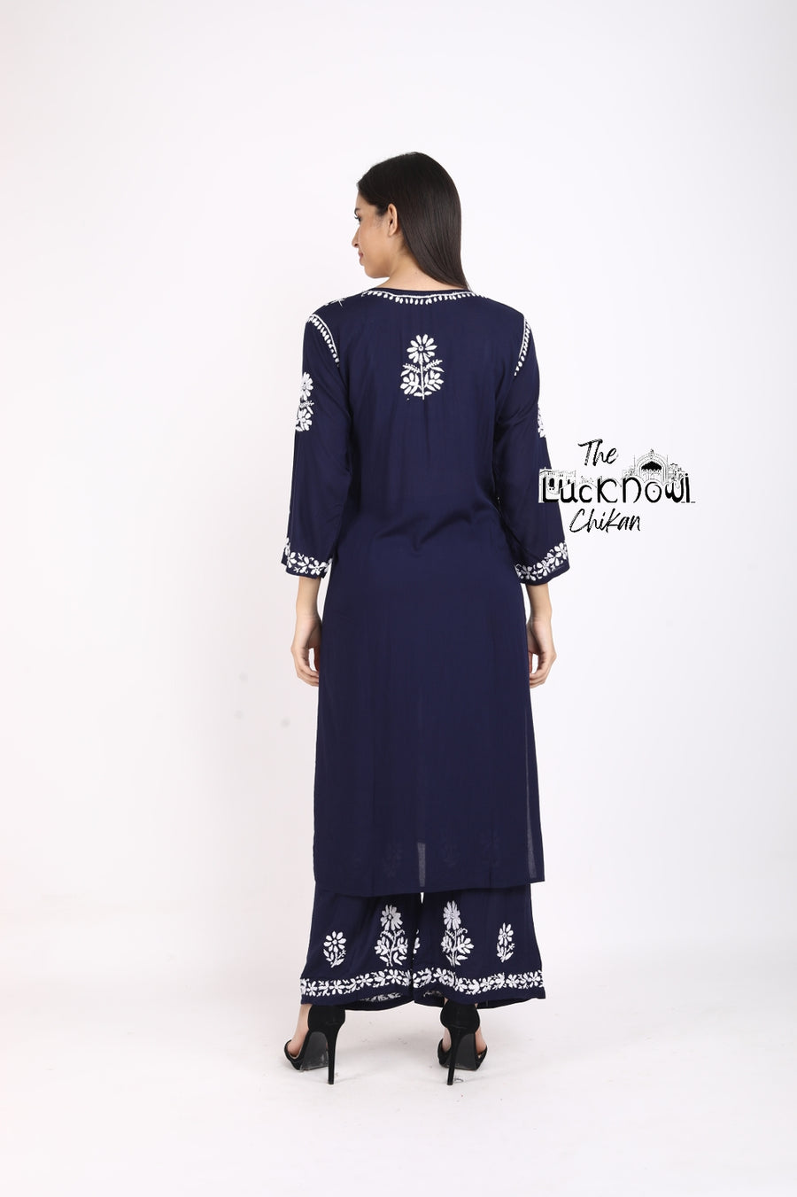 Lali Modal Chikankari Kurti Set