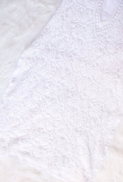 Zara Styled Georgette Chikankari Kurti With White Sharara