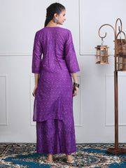 Sona Chanderi Dyed Kurti Set