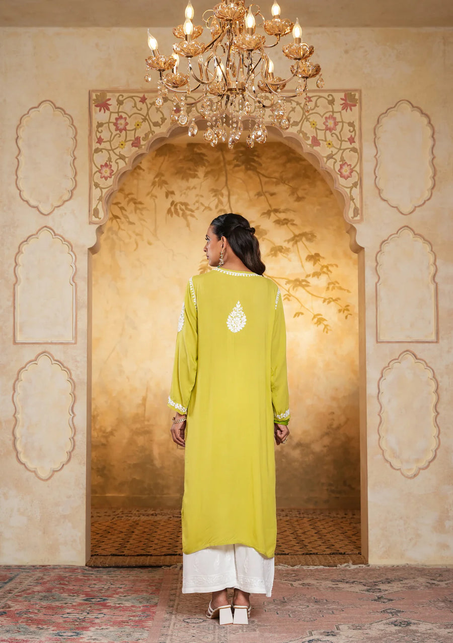 Bela Modal Chikankari Long Kurta