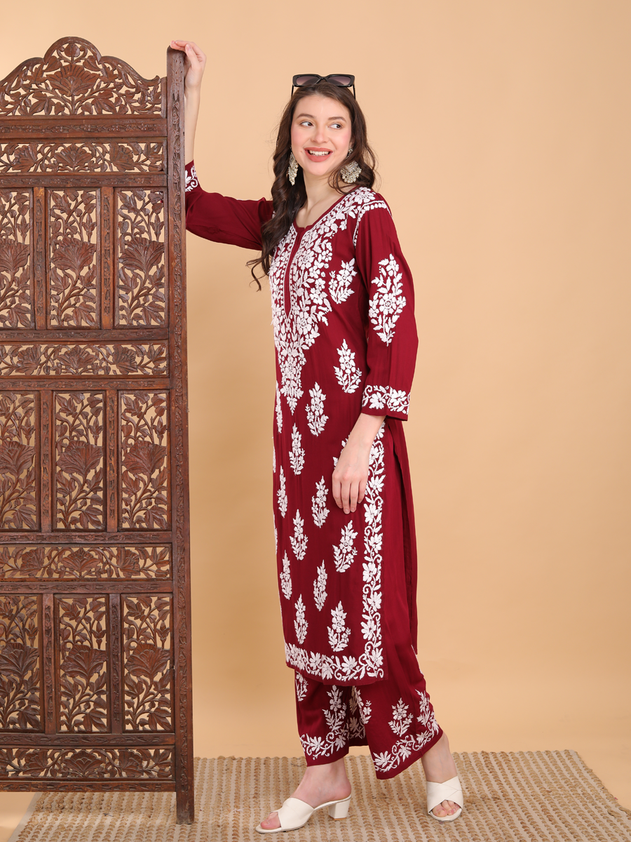 Tarana Premium Chikankari Kurti Pallazo Set