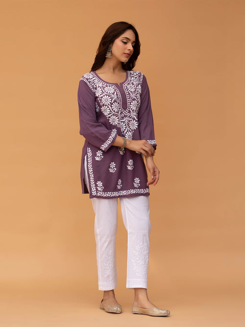 Aabha Premium Modal Chikankari Top
