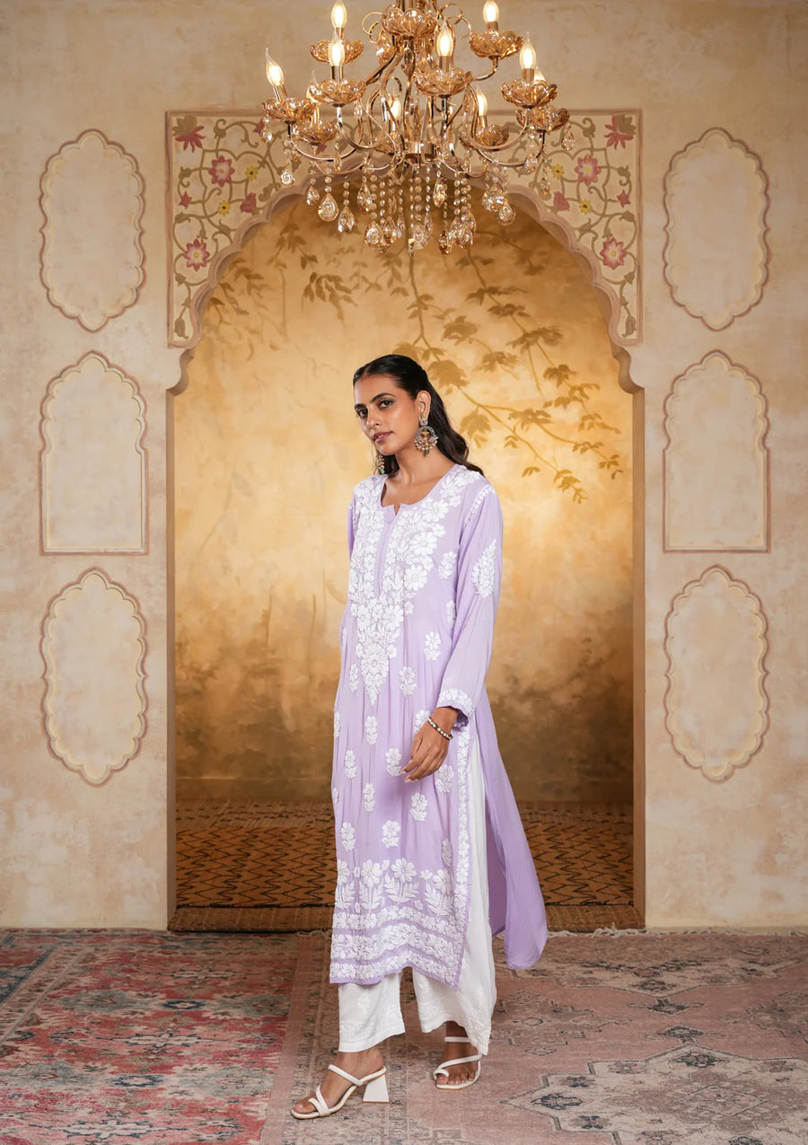 Bela Modal Chikankari Long Kurta