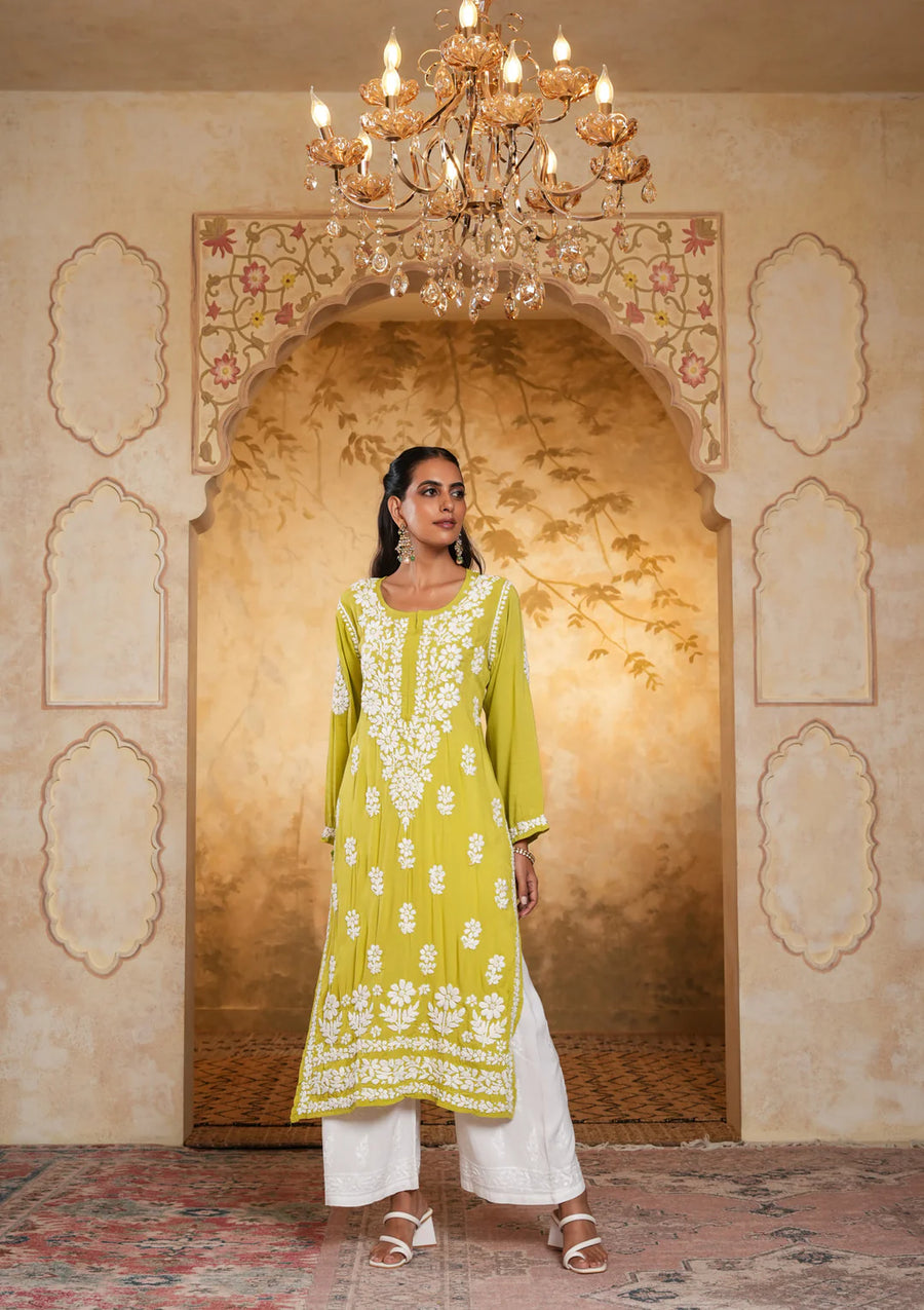 Bela Modal Chikankari Long Kurta