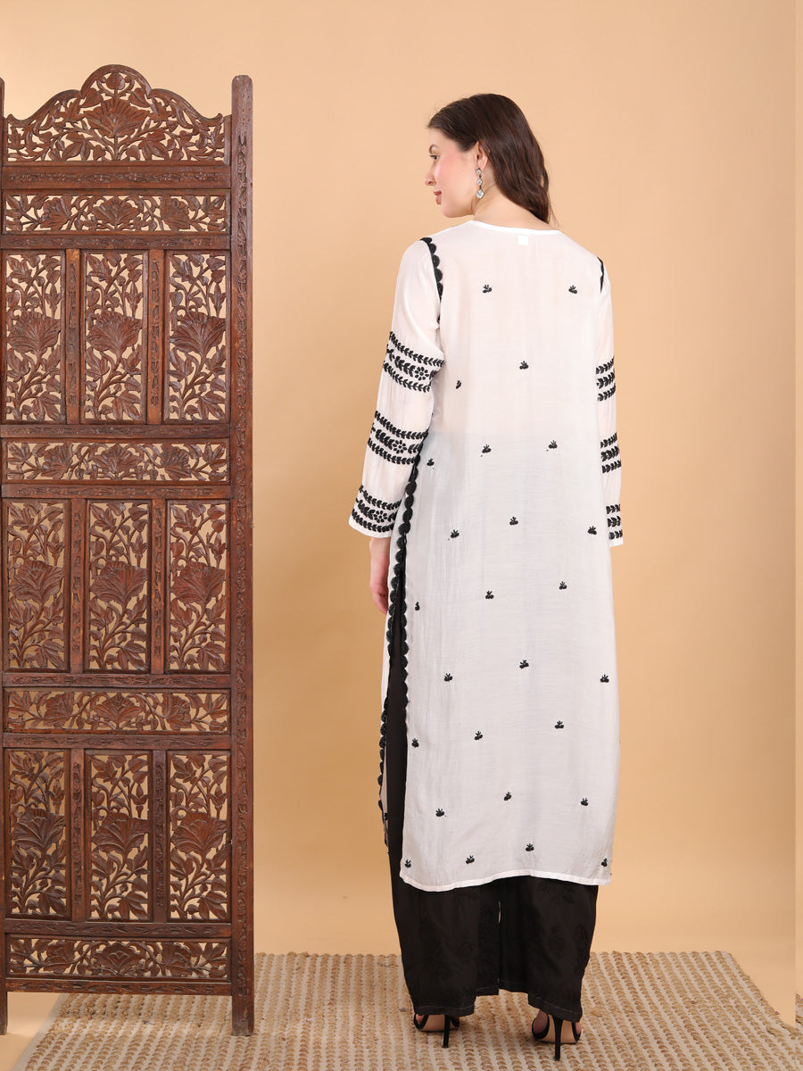 Adila Muslin Designer Chikankari Kurti