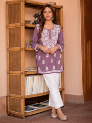 Aabha Premium Modal Chikankari Top
