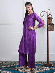 Sona Chanderi Dyed Kurti Set