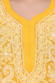Zara Georgette Chikankari Kurta
