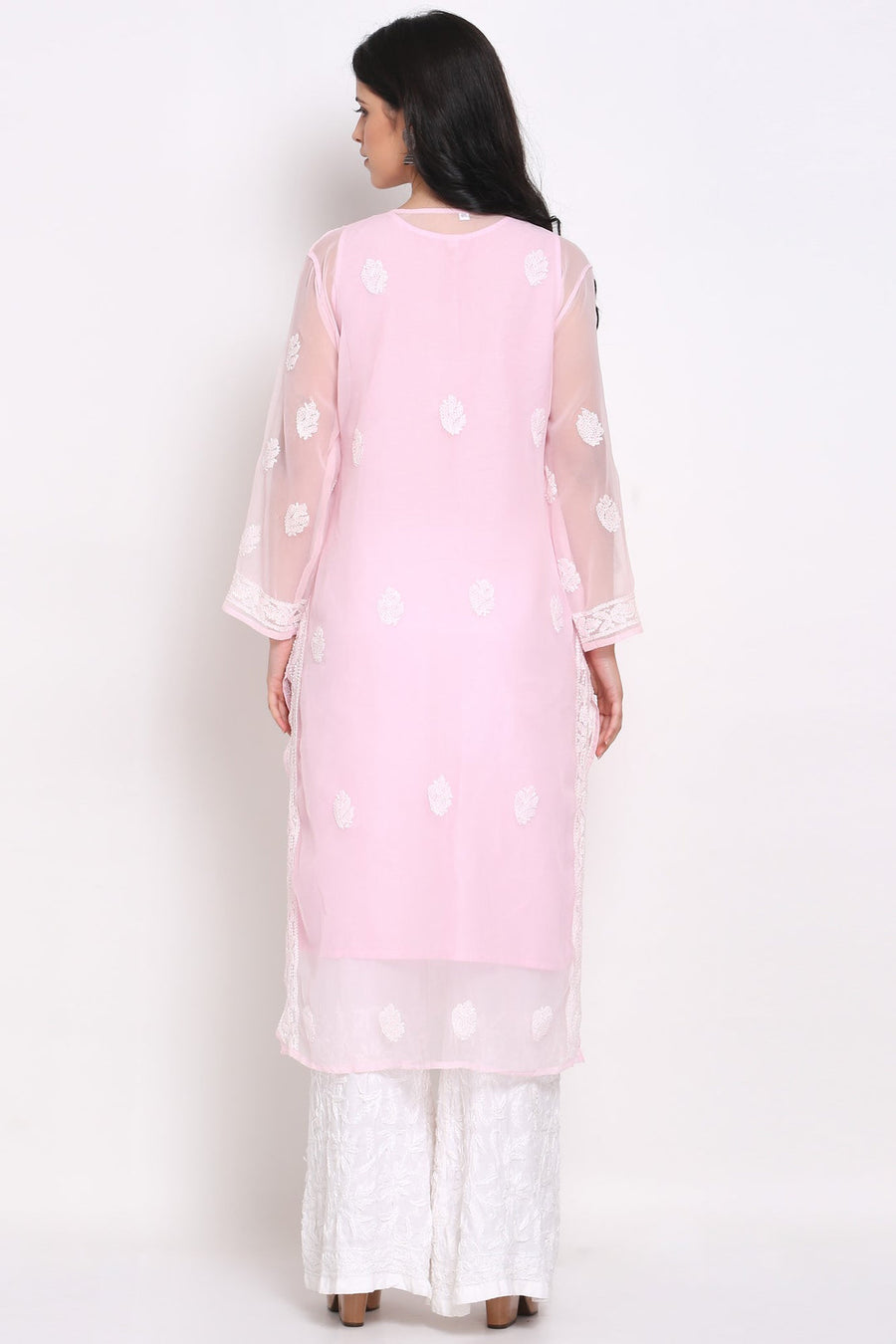 Zara Georgette Chikankari Kurta