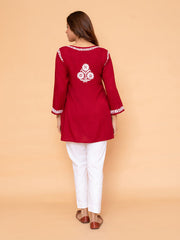 Aabha Premium Modal Chikankari Top
