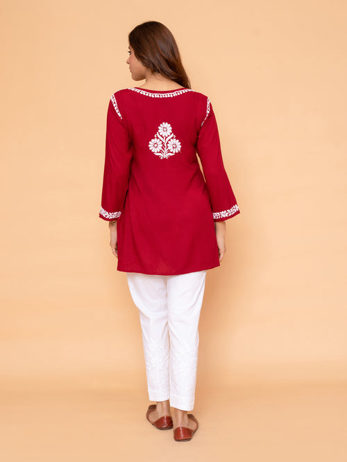 Aabha Premium Modal Chikankari Top