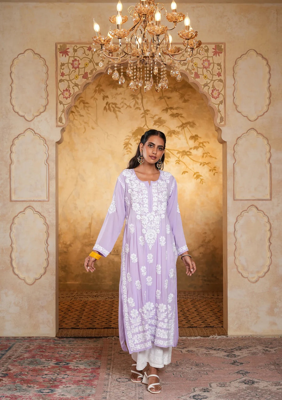 Bela Modal Chikankari Long Kurta