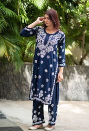 Daniya Modal Chikankari Kurti Set