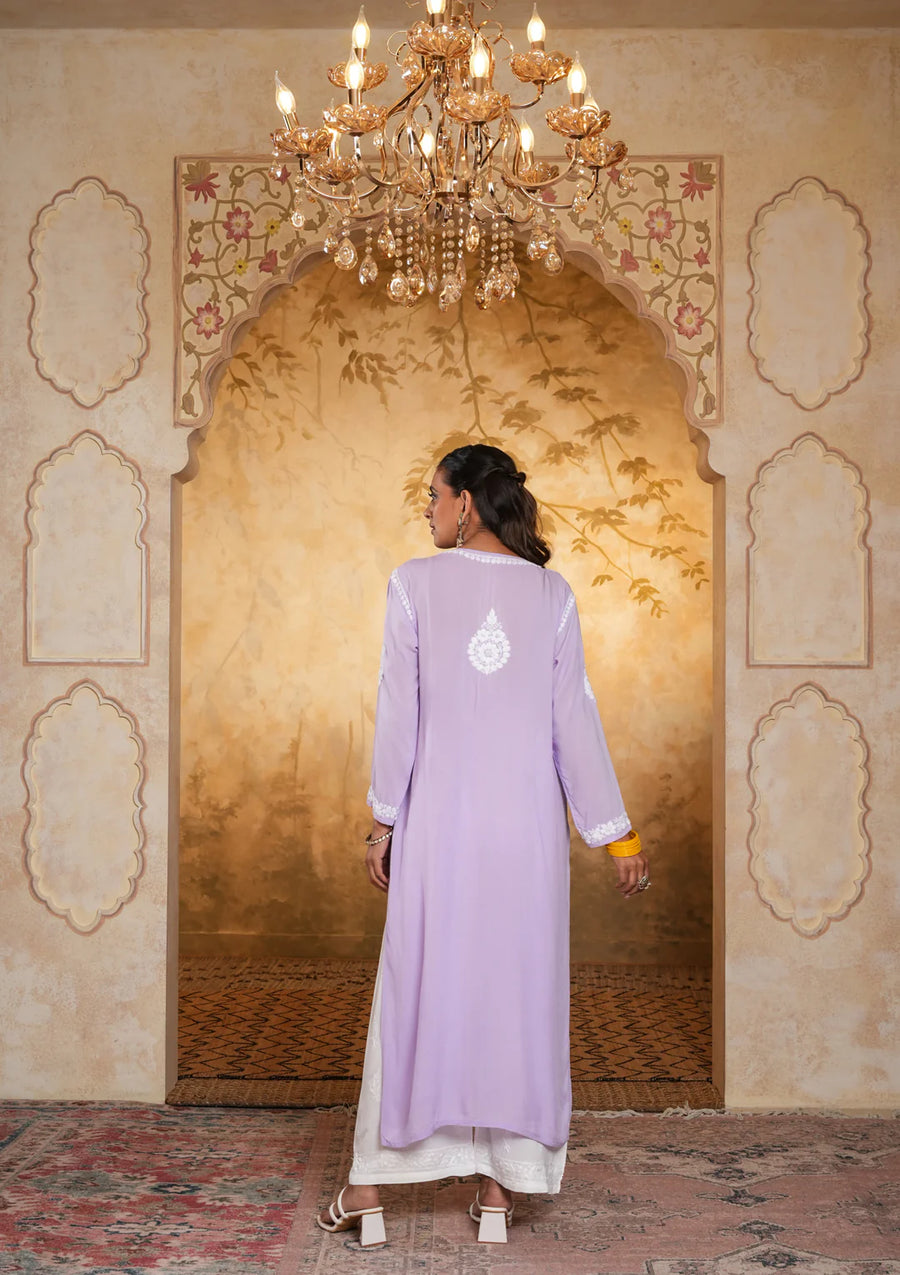 Bela Modal Chikankari Long Kurta
