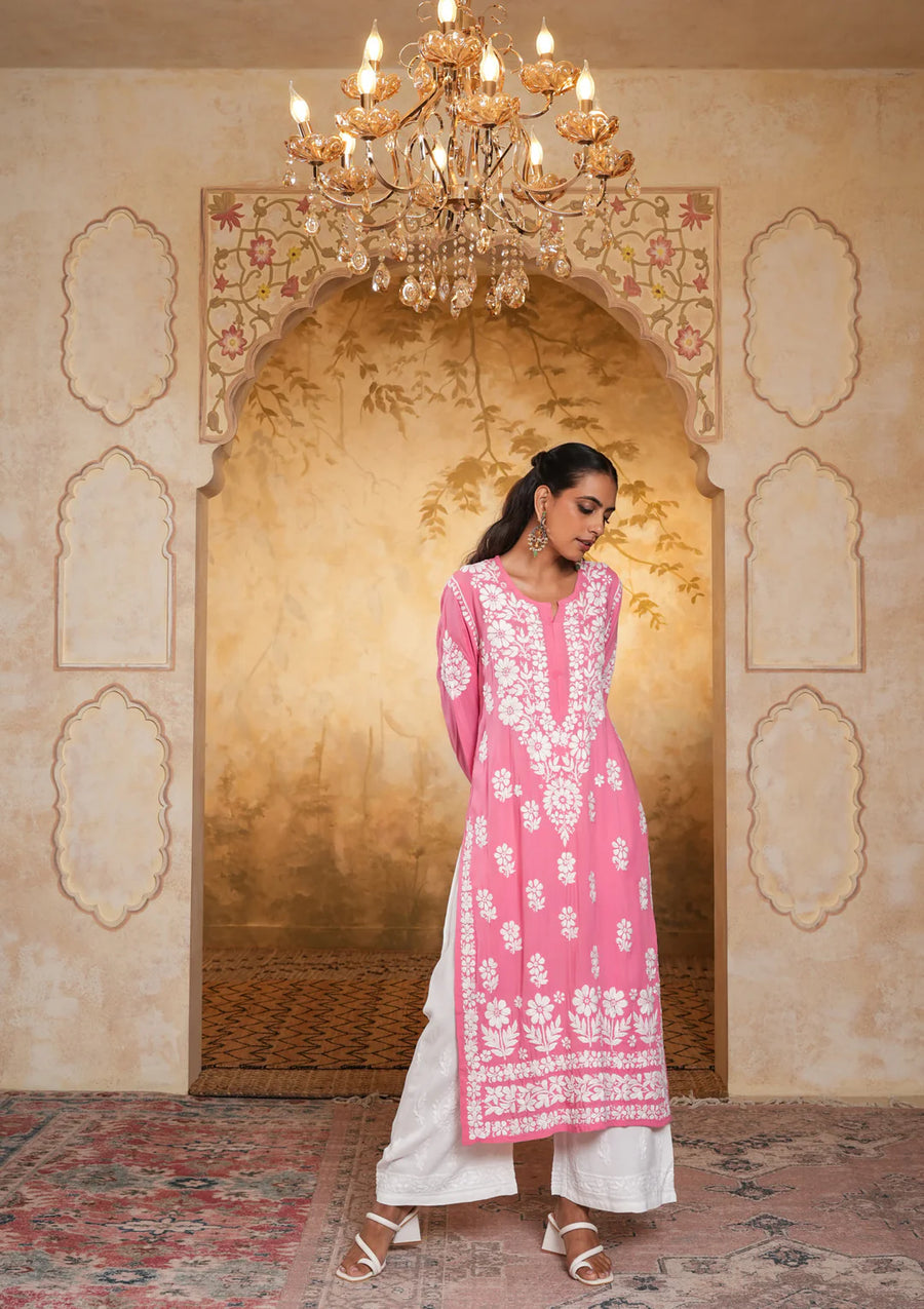 Bela Modal Chikankari Long Kurta