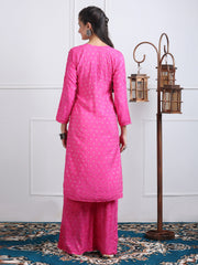 Sona Chanderi Dyed Kurti Set