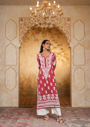 Bela Modal Chikankari Long Kurta