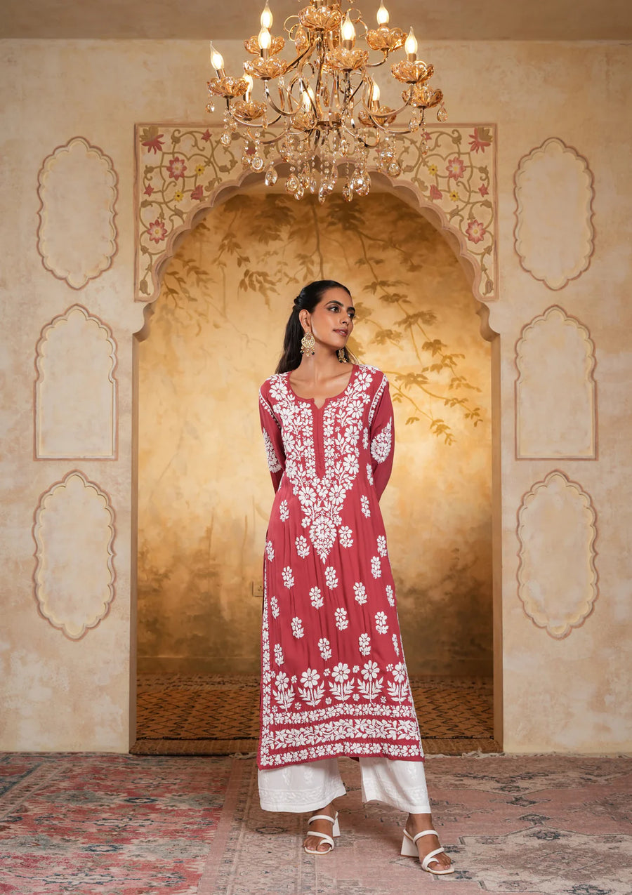 Bela Modal Chikankari Long Kurta
