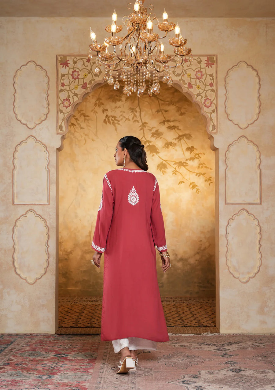 Bela Modal Chikankari Long Kurta