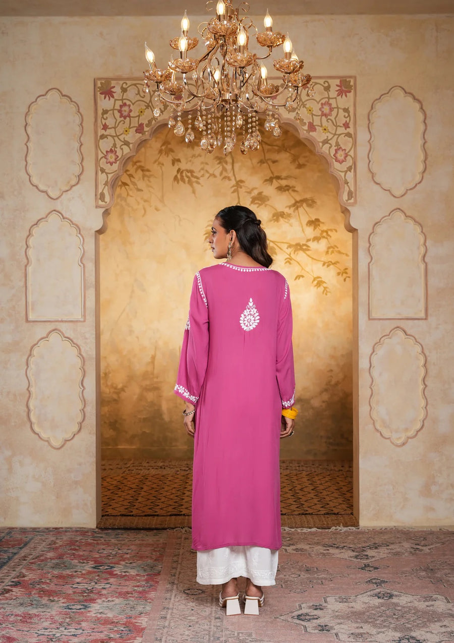 Bela Modal Chikankari Long Kurta