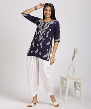 Aafri Rayon Chikankari Short Top