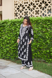 Tarana Premium Chikankari Kurti Pallazo Set