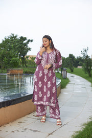Tarana Premium Chikankari Kurti Pallazo Set