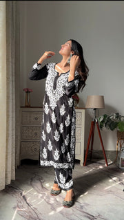 Tarana Premium Chikankari Kurti Pallazo Set