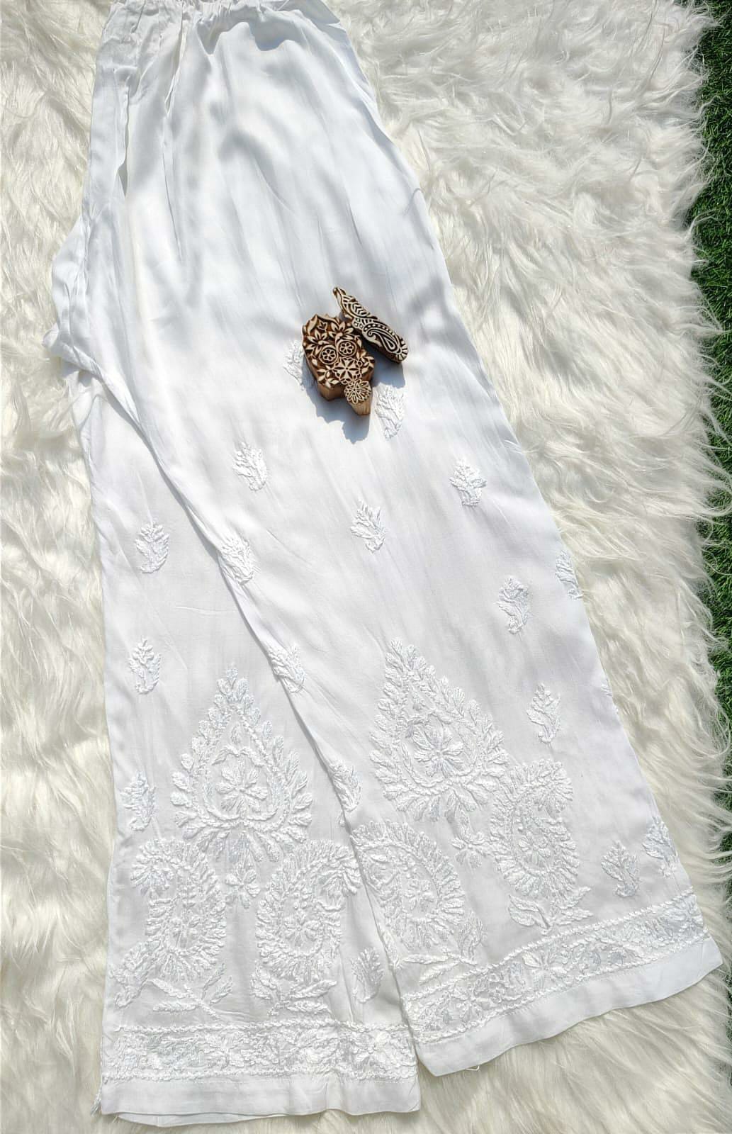 Modal Cotton Chikankari Pallazo