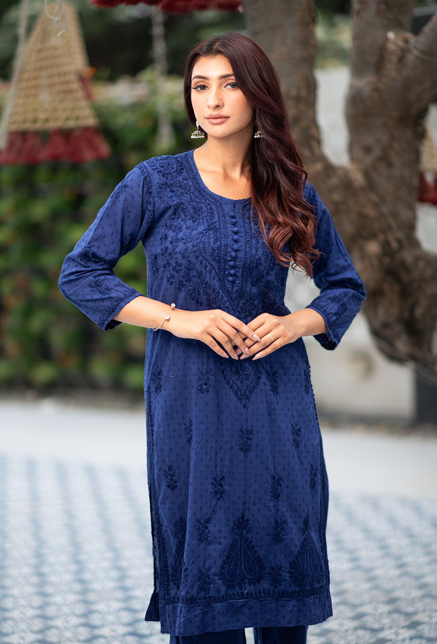 Hayat Chikankari Kurti Set