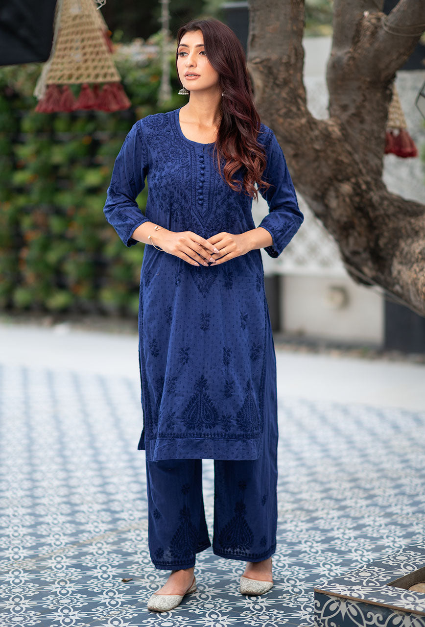 Hayat Chikankari Kurti Set