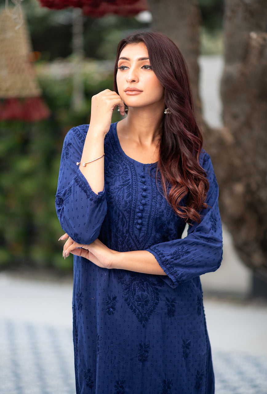 Hayat Chikankari Kurti Set