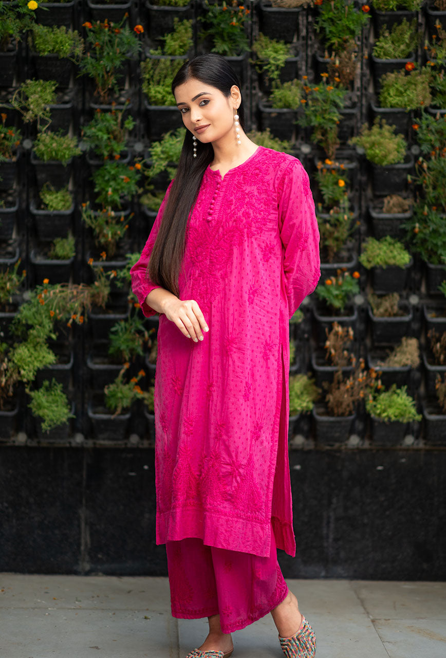 Hayat Chikankari Kurti Set