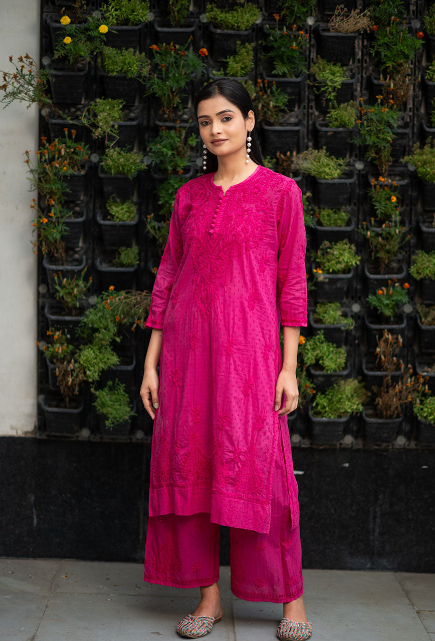 Hayat Chikankari Kurti Set