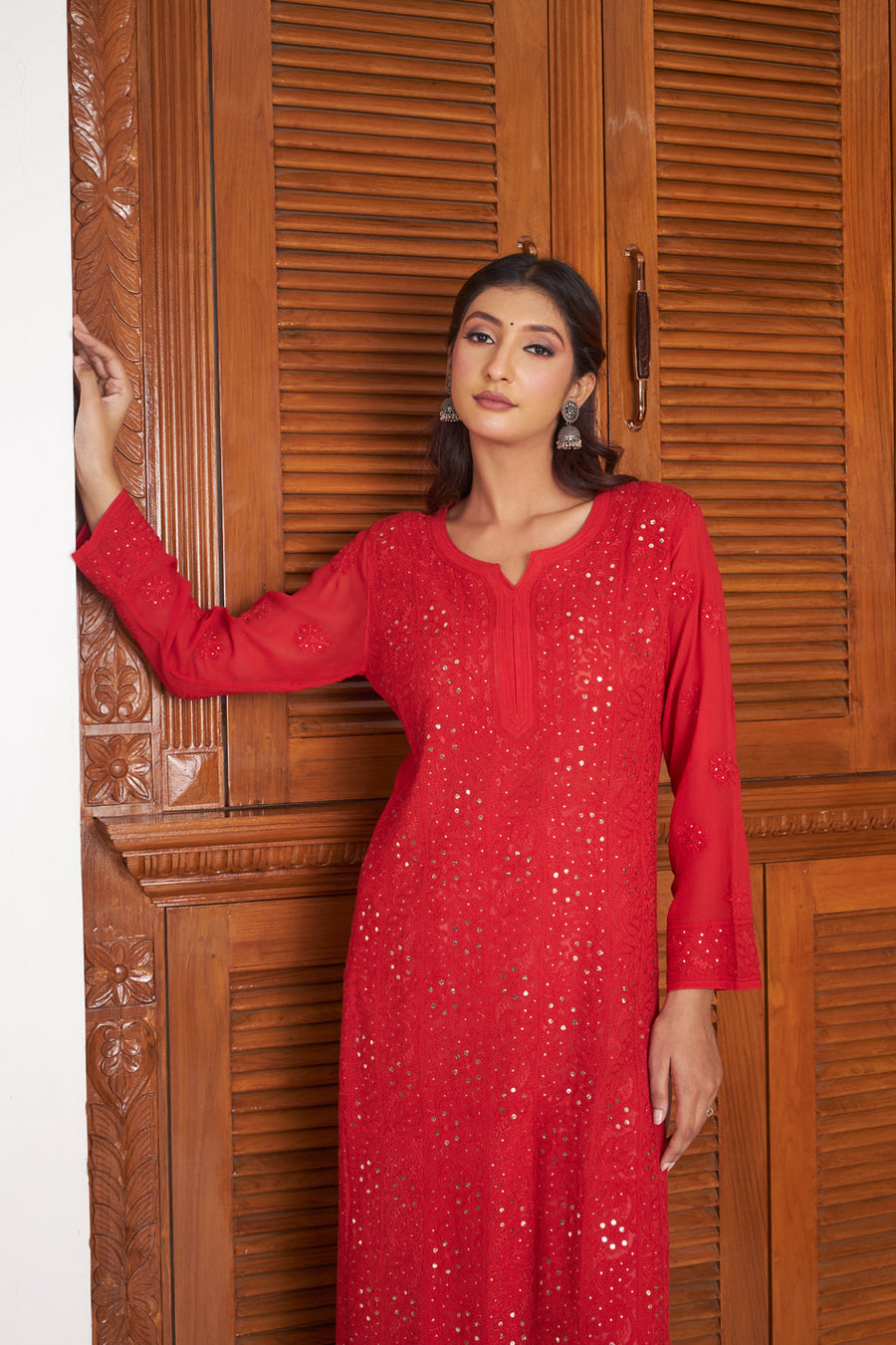 Rakul Preet Viscose Mukaish Chikankari Kurti