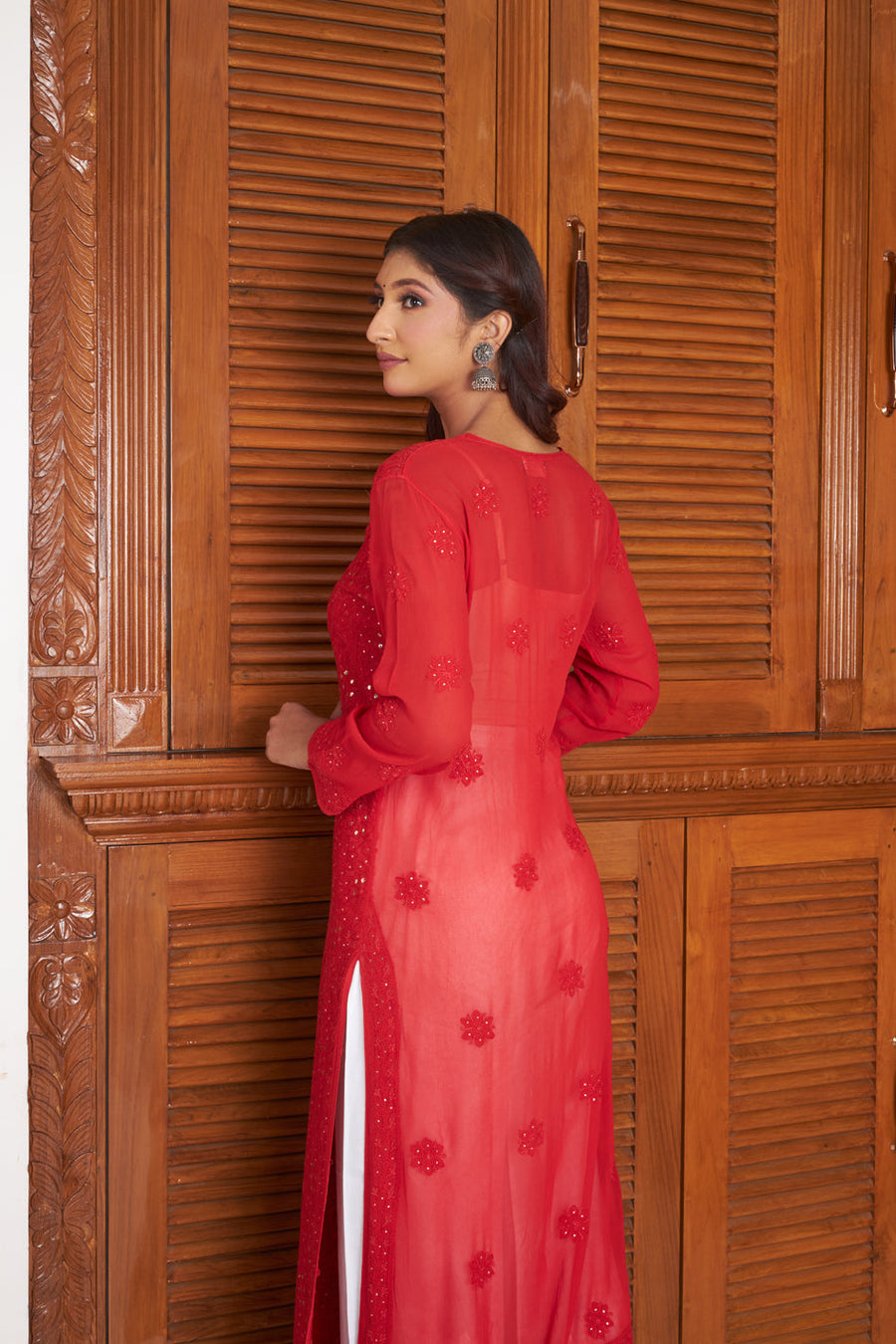 Rakul Preet Viscose Mukaish Chikankari Kurti