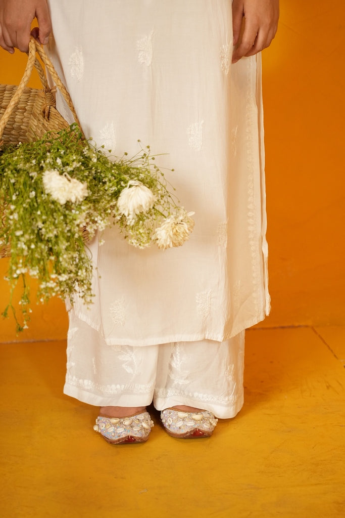 Hania Strappy Noodle Kurti Pallazo Set