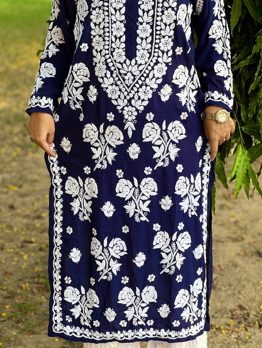 Rose Modal Premium Chikankari Kurti
