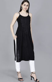 Jolly Strappy Chikankari Kurti