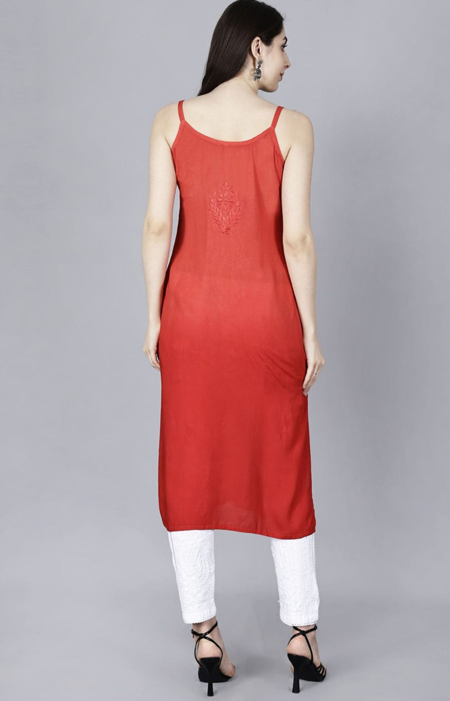 Jolly Strappy Chikankari Kurti