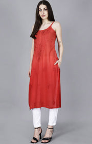 Jolly Strappy Chikankari Kurti